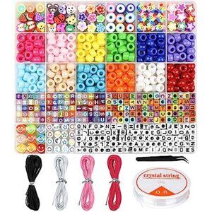 Bracelet Making Kit Pony Beads Letter Beads DIY Jewelry Craft Set Kids